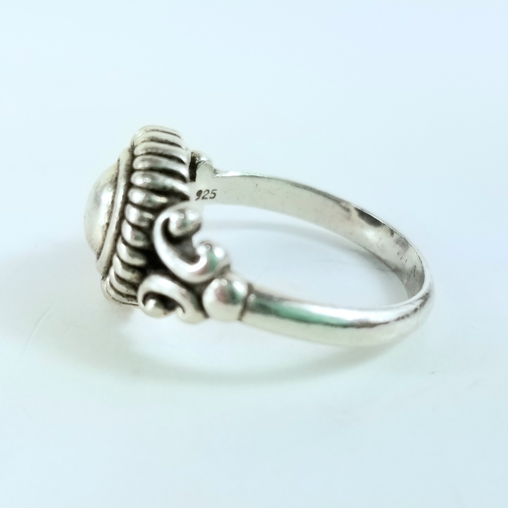 Sz 6.5 Brighton Sterling Silver Cabochon Cable Ring Retired - Picture 5 of 12